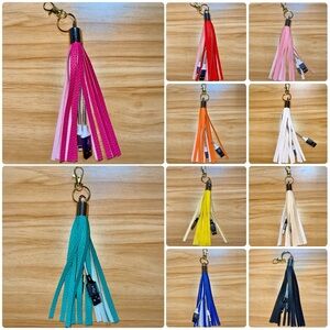 Colorful Tassel Keychain Phone Charger